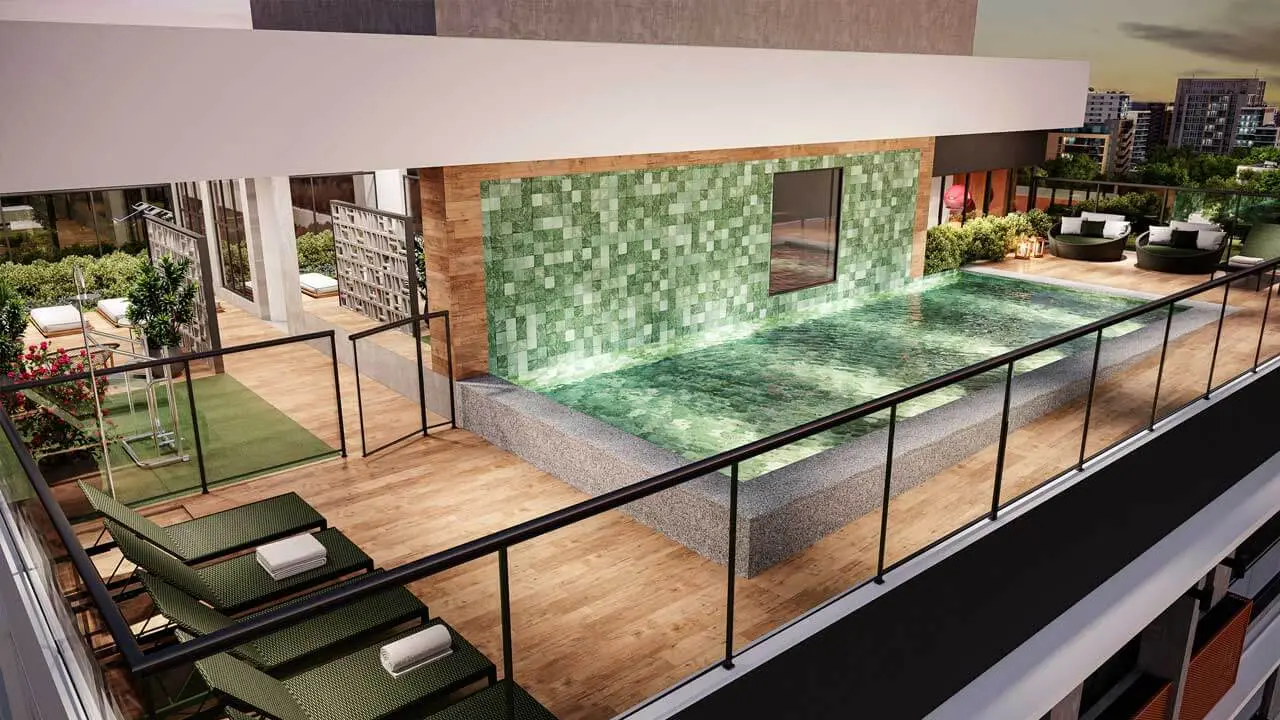 Piscina do apartamento campo belo