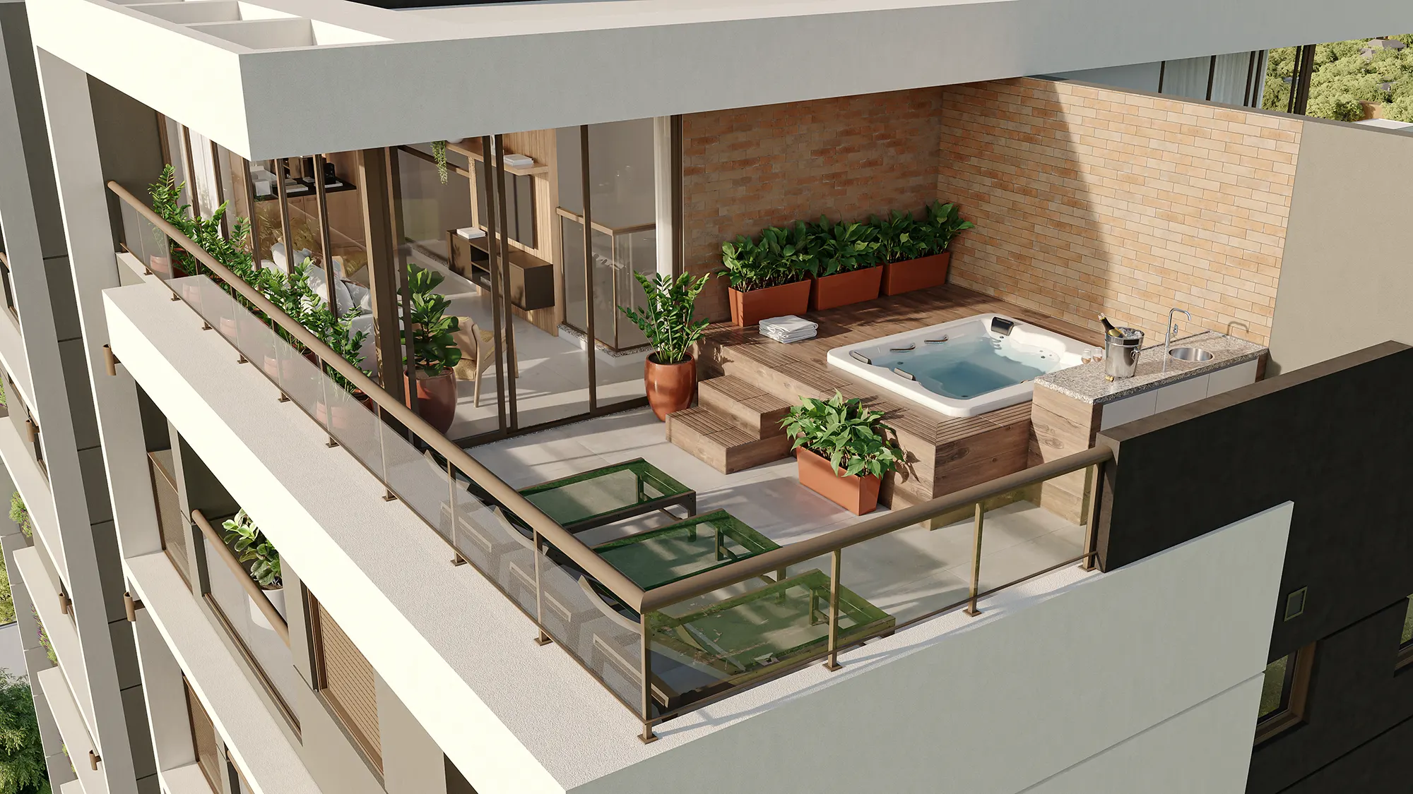 Terraço da Cobertura Jardim Prudência